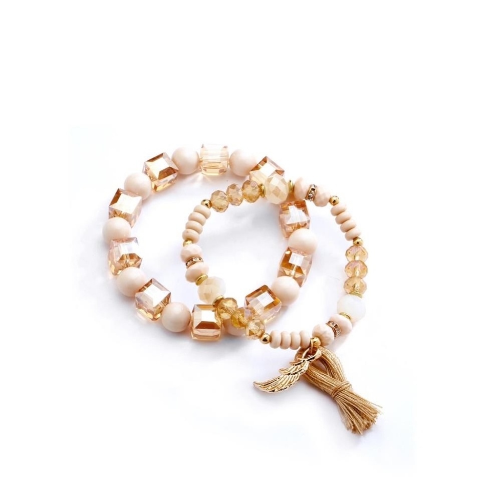 Two Row Angel Wing Bracelet